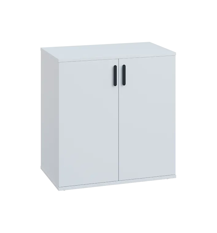 LN 2 - 7D kancelářská skříň, 2-dveřová, 750x720x400, bílá